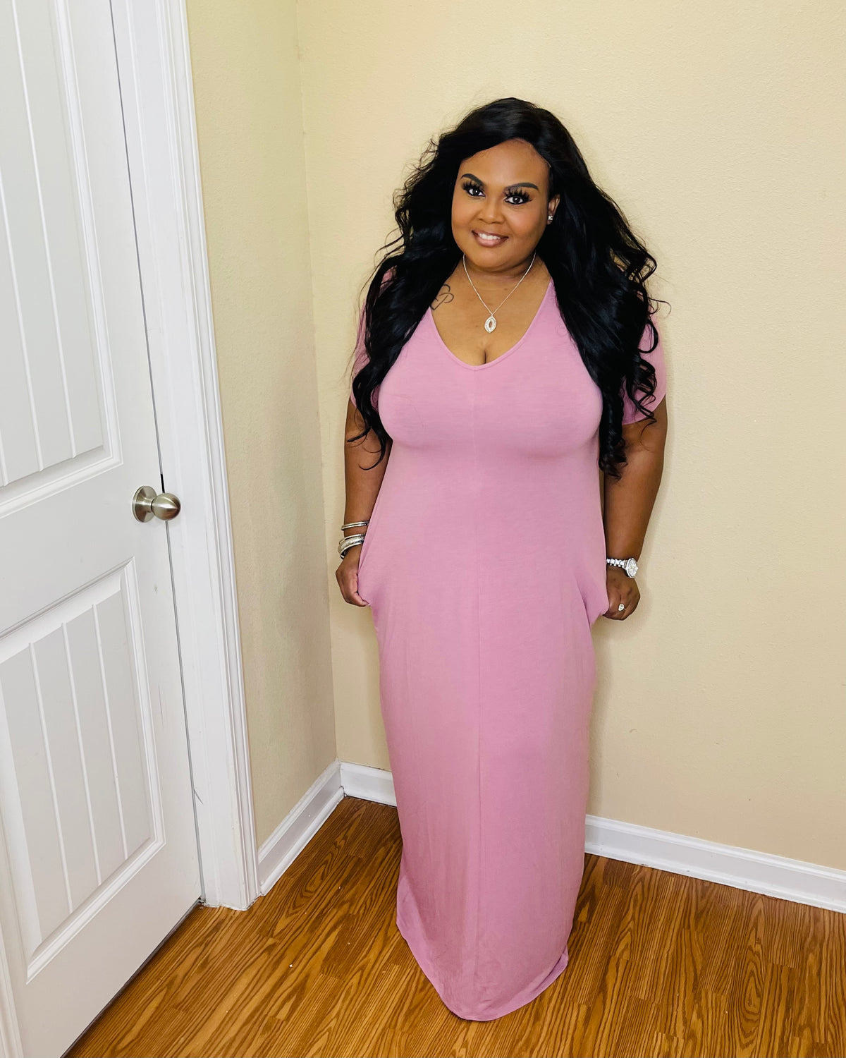 Rose Plus Short Sleeve Maxi