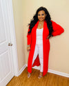 Red Long Cardigan
