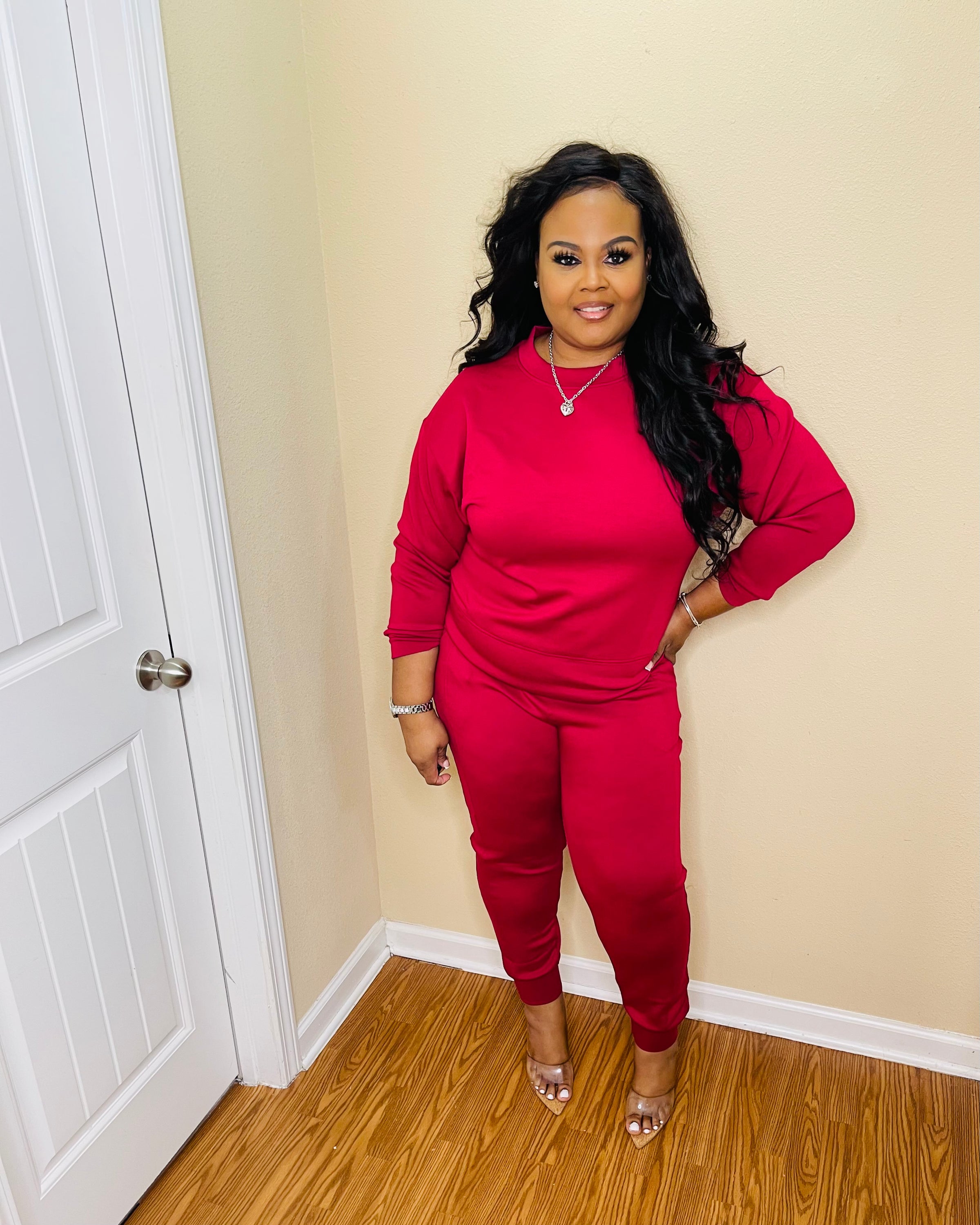 Cabernet Crewneck Jogger Set