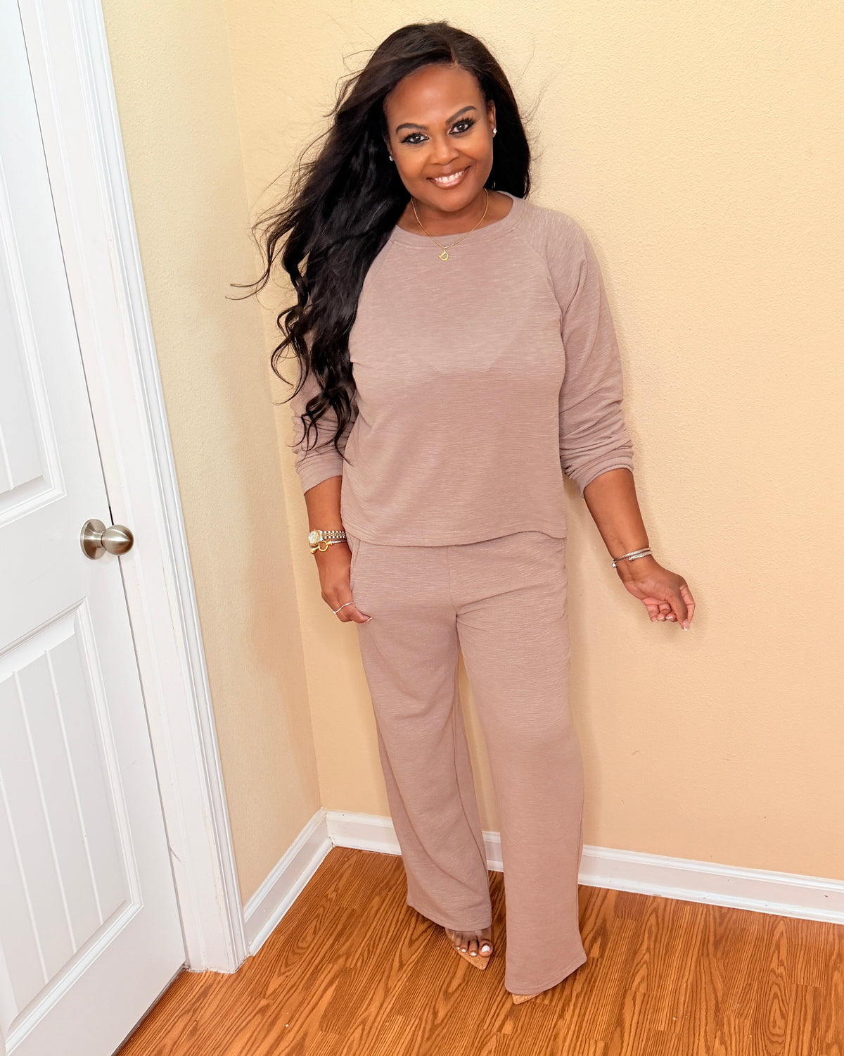 Cocoa Slub long sleeve set