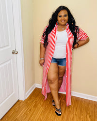 Red/White Stripe Dress