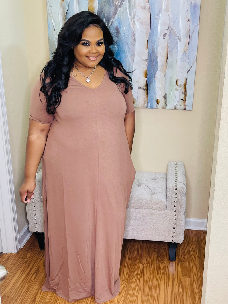 Mocha Plus Maxi Dress