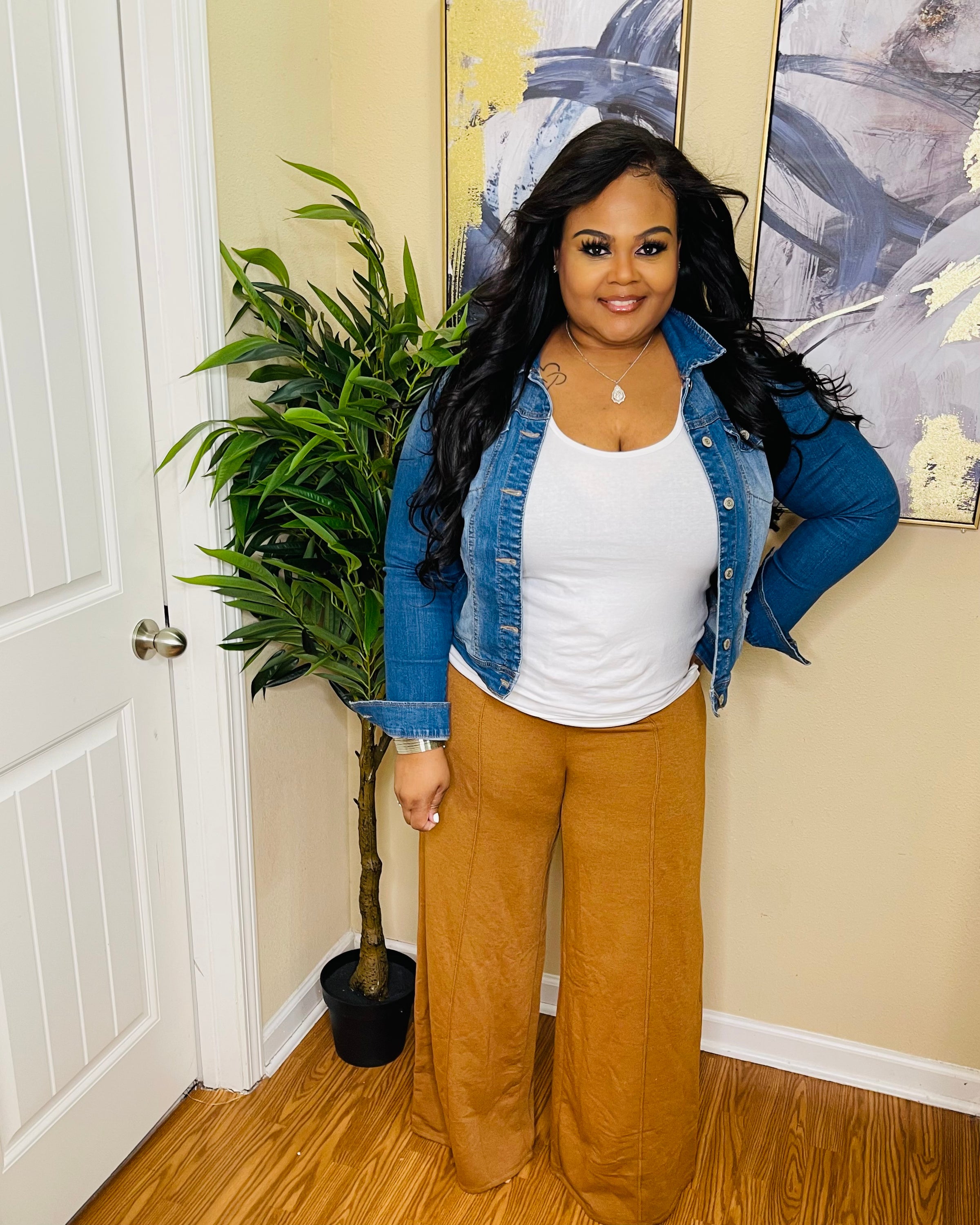 Camel Wide Leg Pants