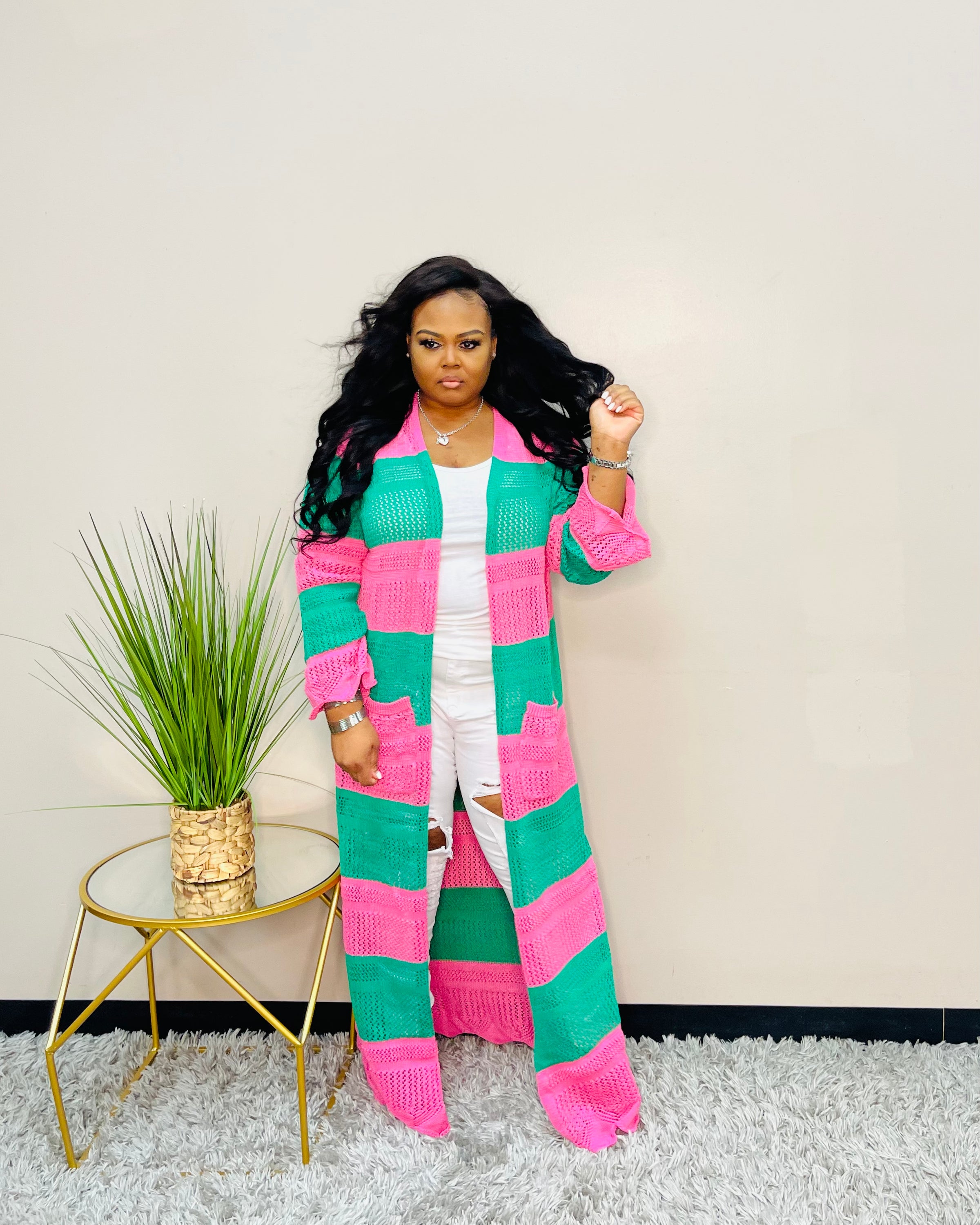 PInk/Green Plus Duster