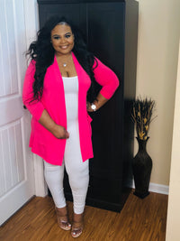 Fuchsia Plus Cardigan