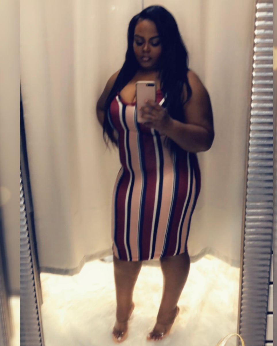 Wine Multi color striped