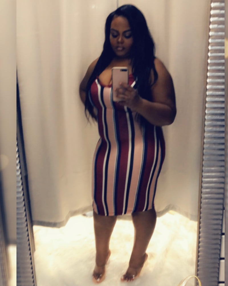 Wine Multi color striped
