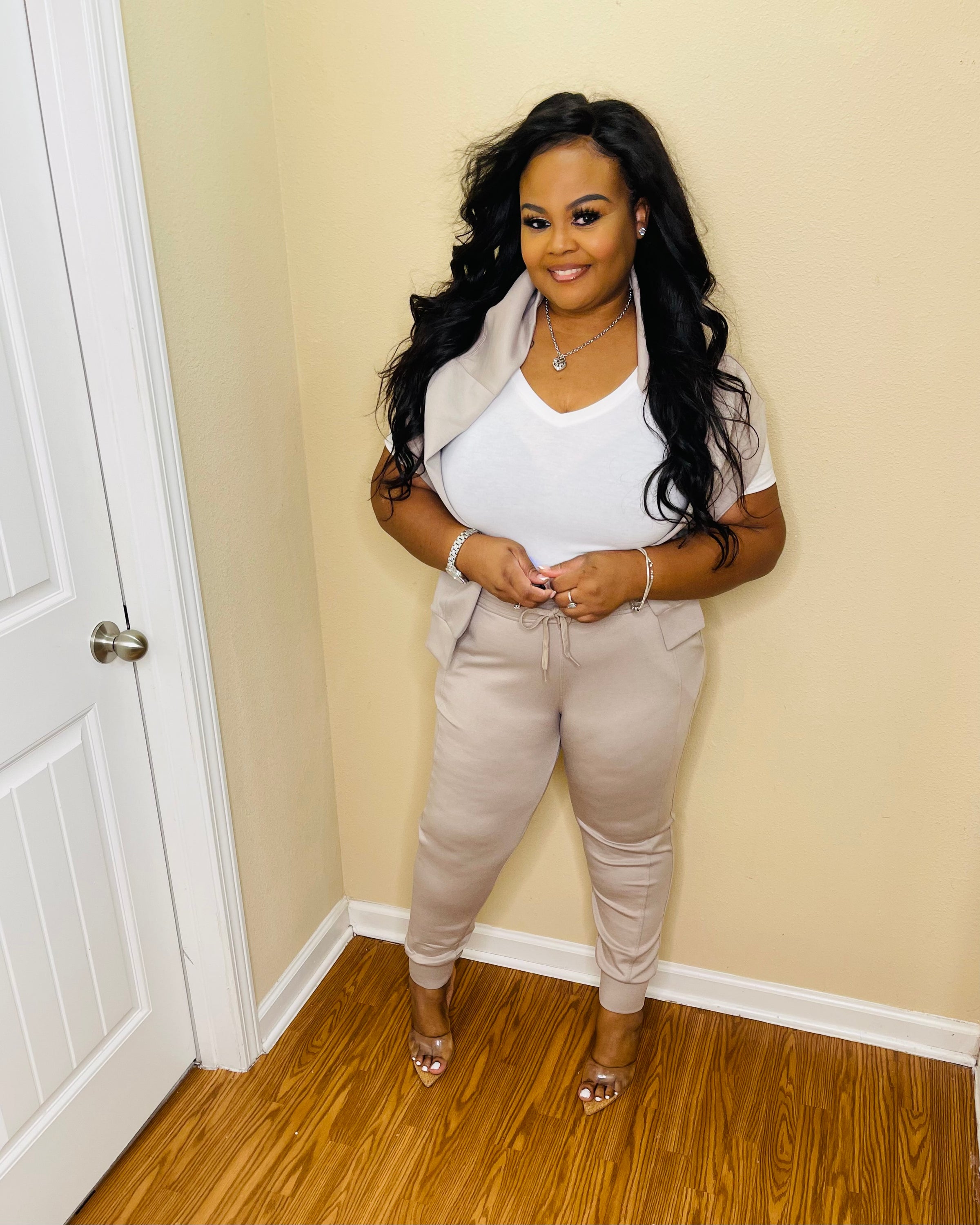 Ash Mocha Crewneck Jogger Set