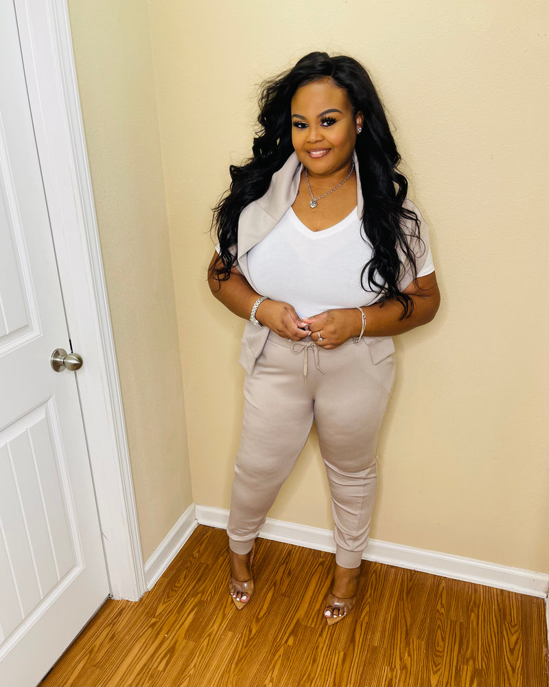 Ash Mocha Crewneck Jogger Set