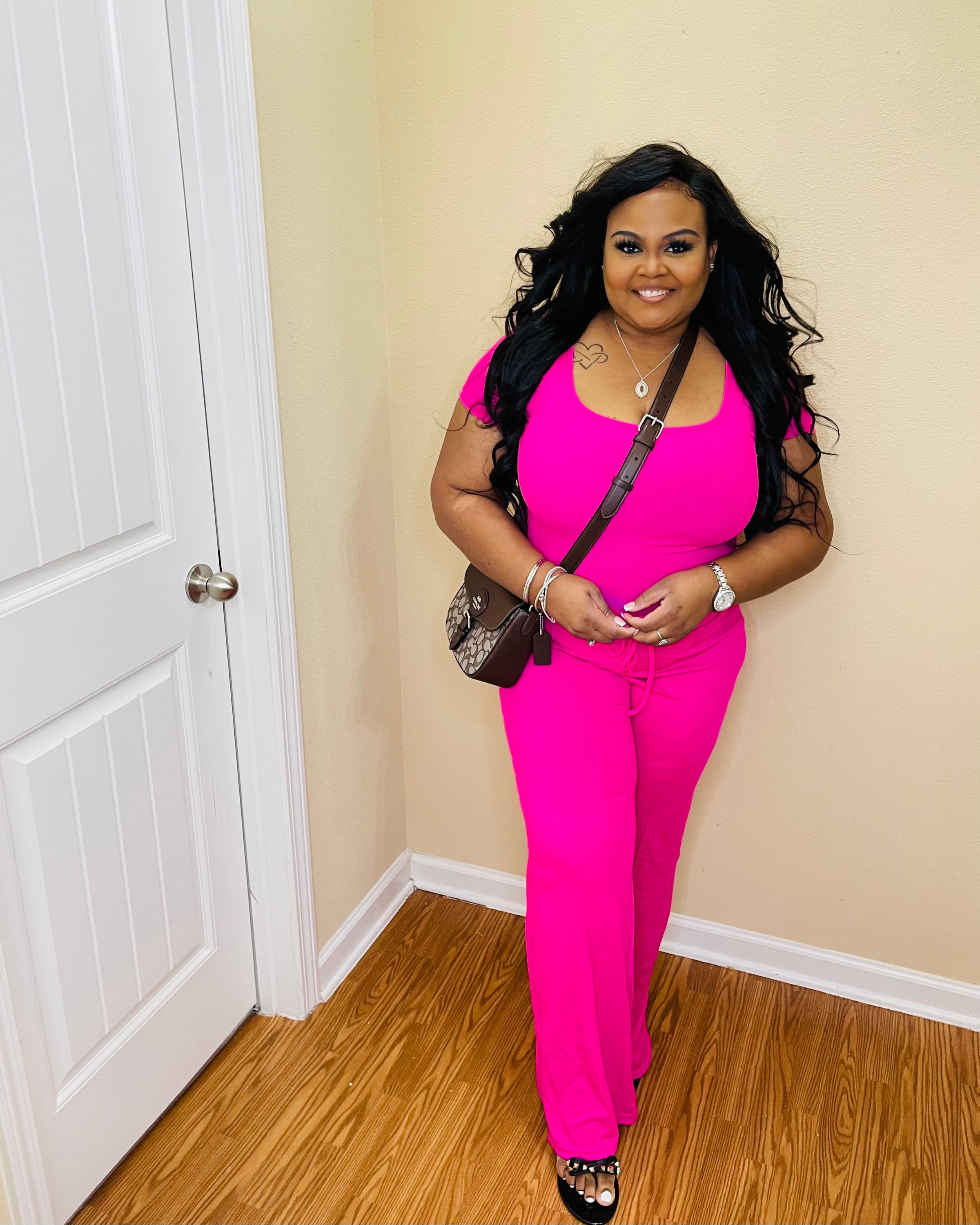 Hot Pink 2pc Ribbed Set