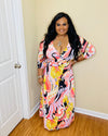 Black Swirl Plus Maxi Dress