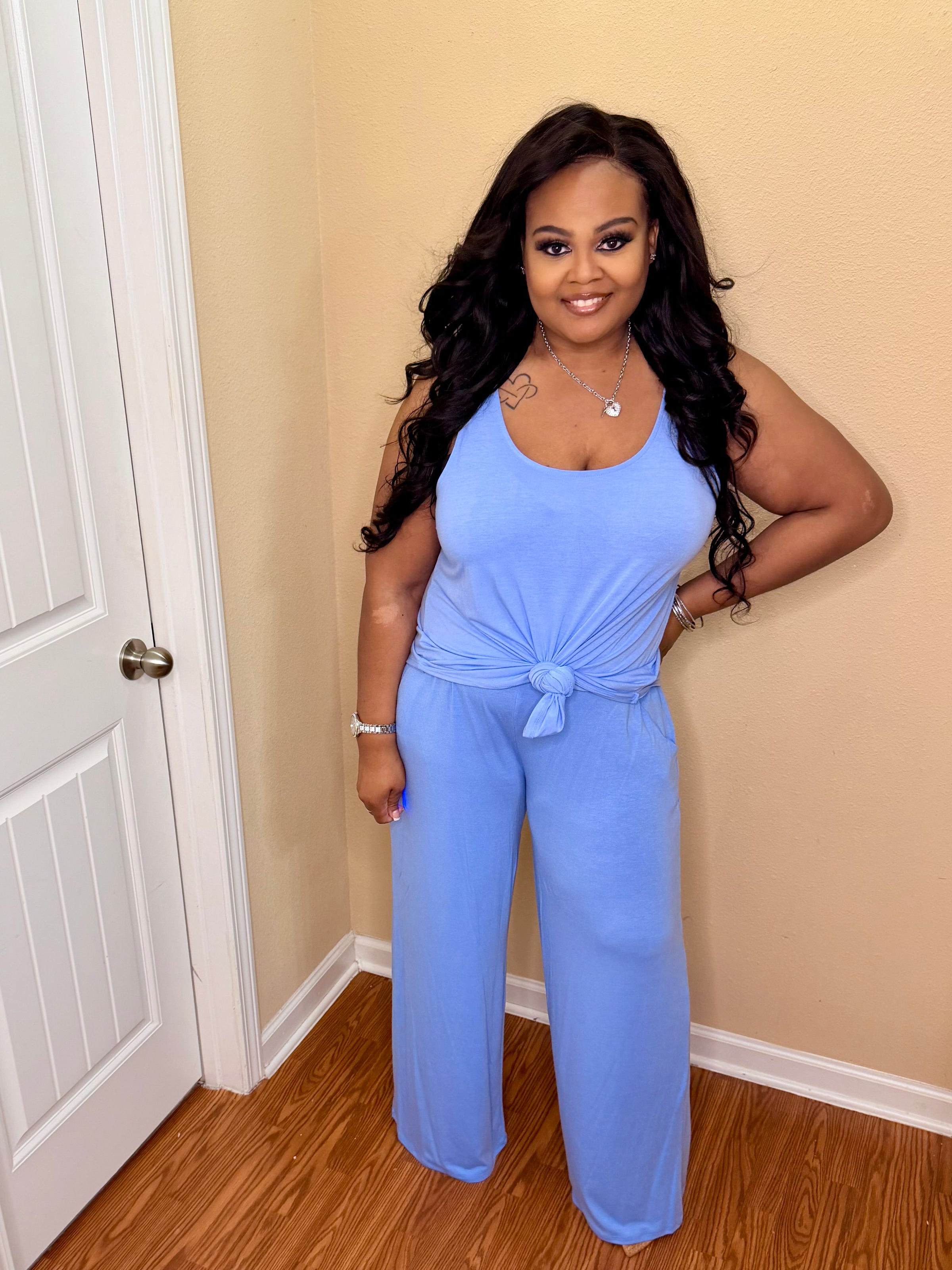 Spring Blue Plus Smock Set