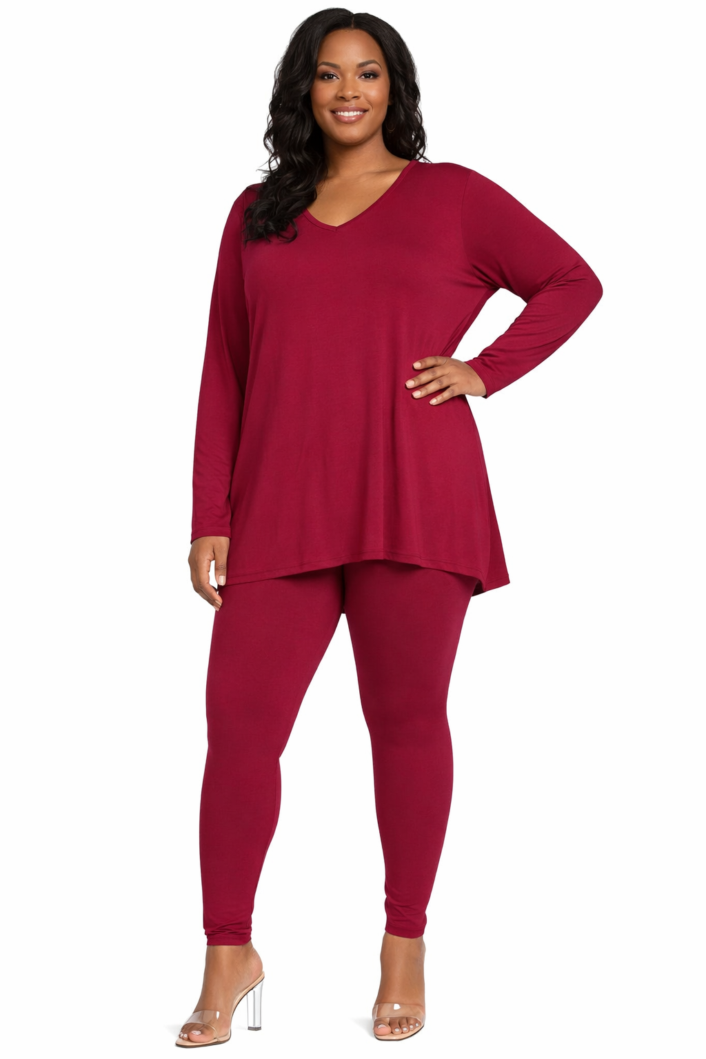 Cabernet V-Neck Plus Slit Set