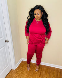 Cabernet Crewneck Jogger Set