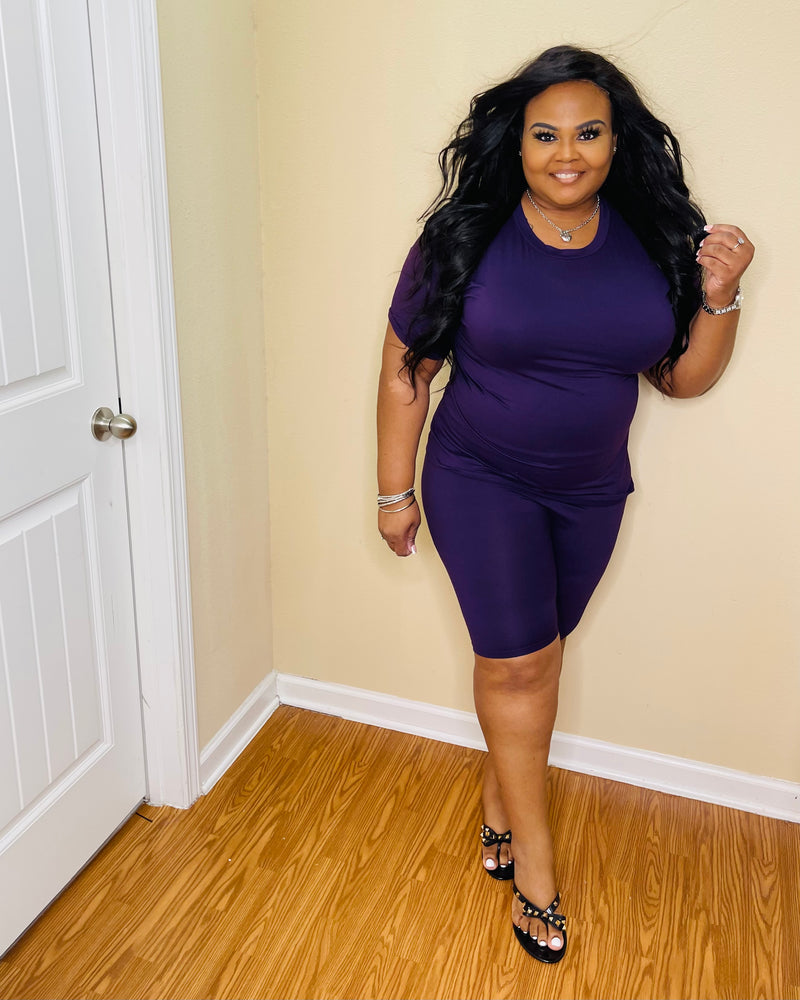 Eggplant Short set