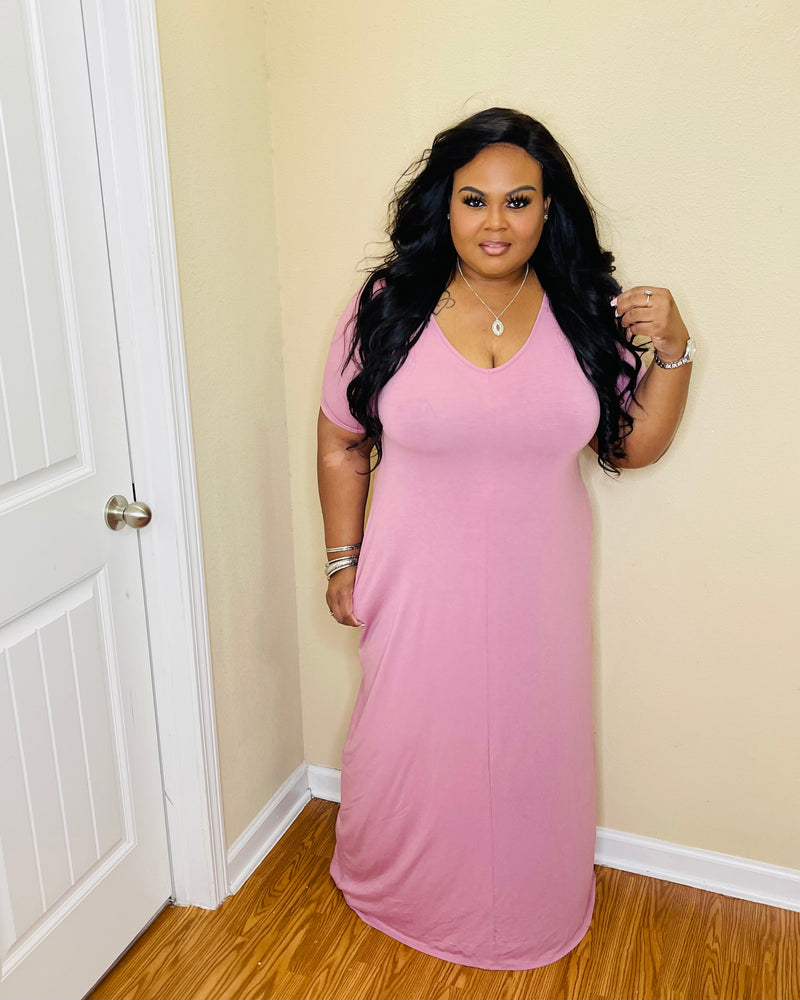 Rose Plus Short Sleeve Maxi