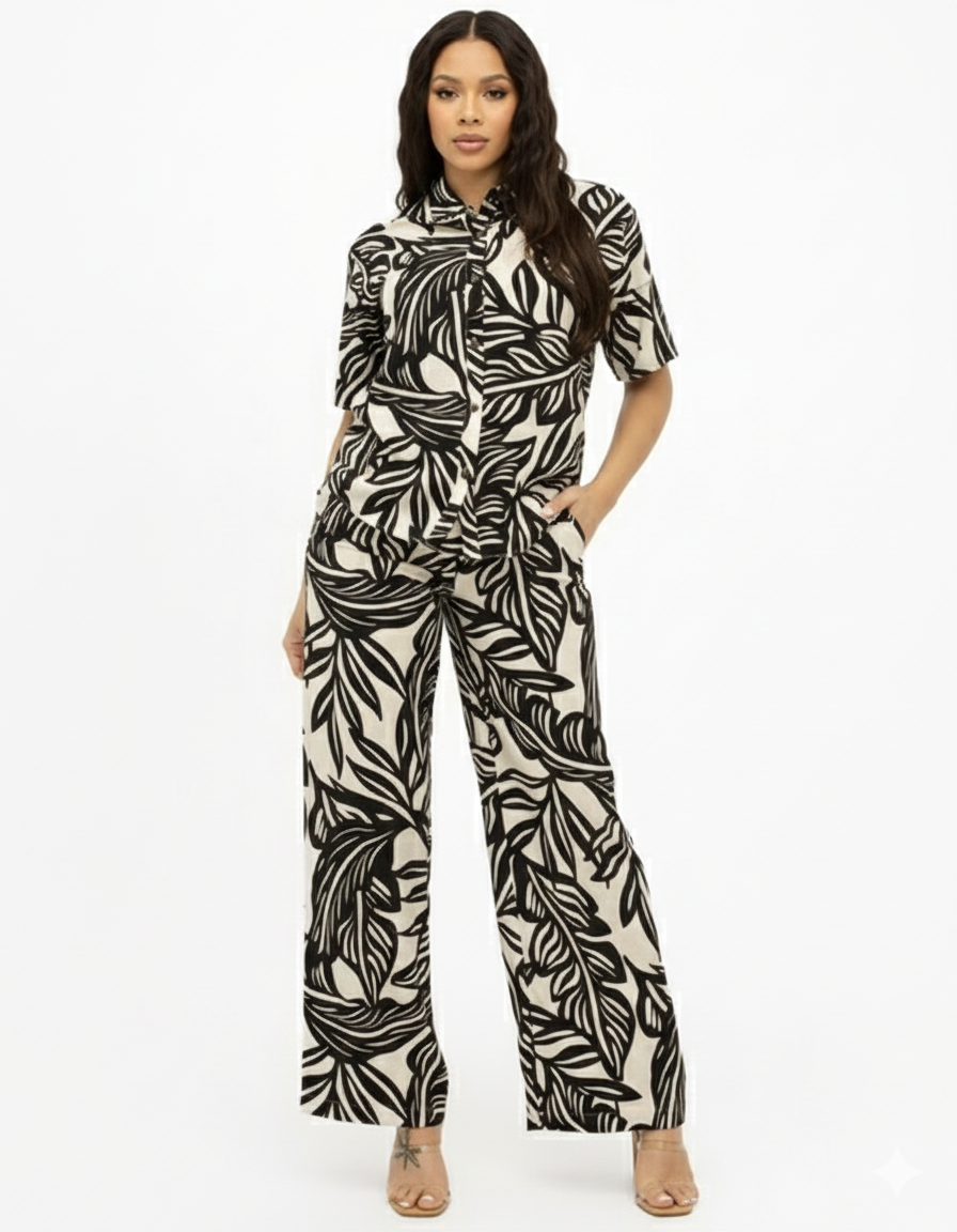 Black/Ivory  2 pc set