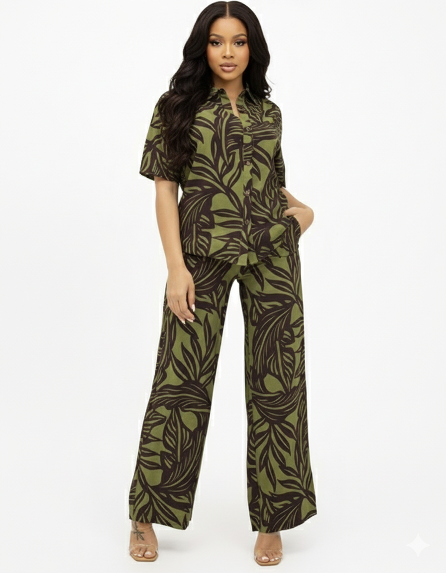 Green/Brown  2 pc set