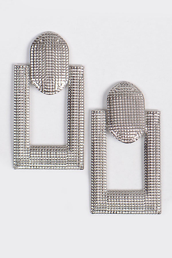 Silver Chic Statement Earrings