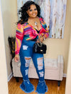 Sheer Multicolor Top