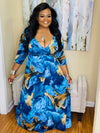 Ocean  Blue Maxi Dress