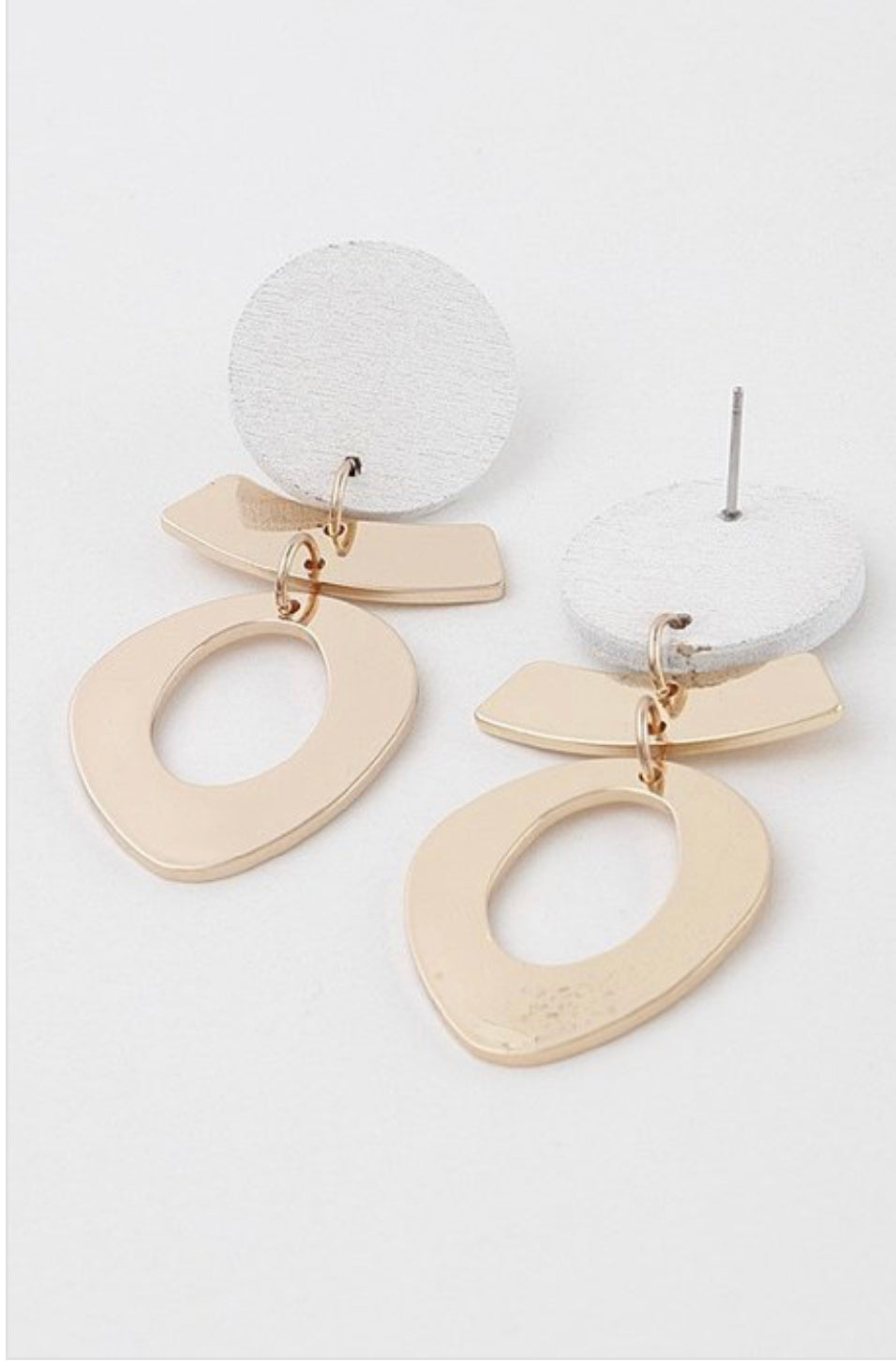 White/Gold Earrings