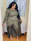 Olive High Low 2pc Green