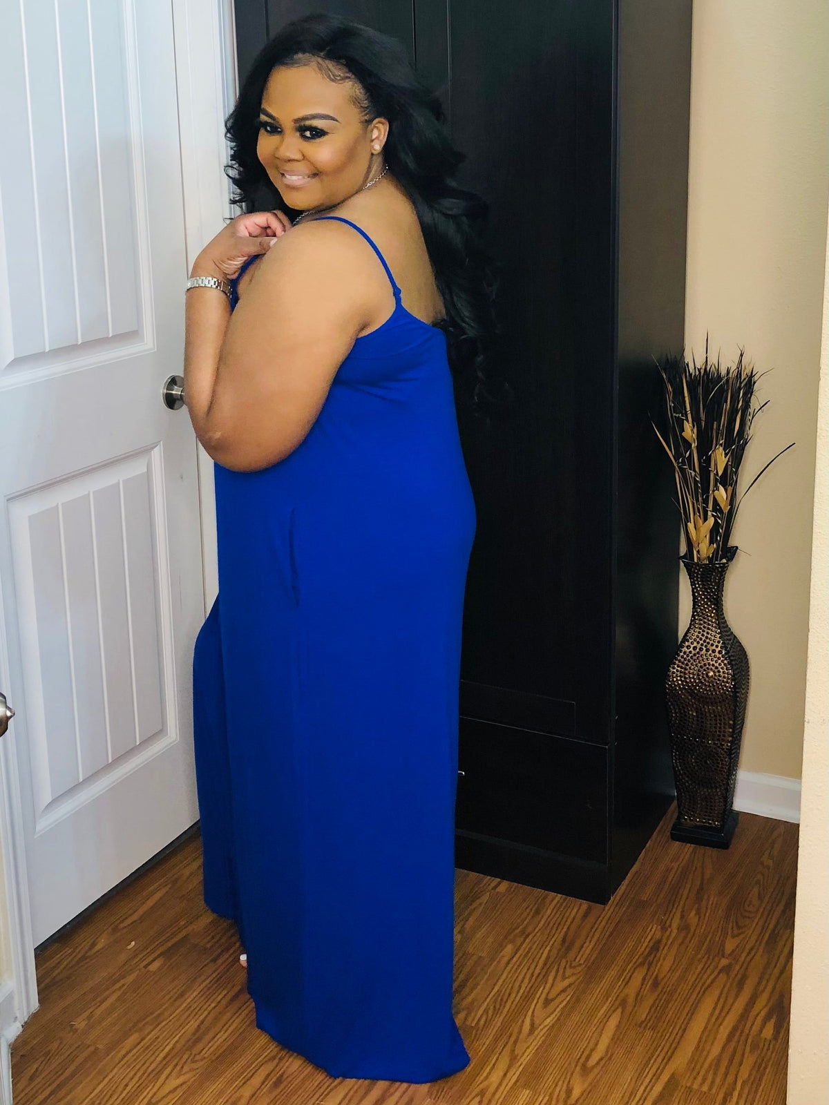 Bright Blue Plus Maxi Dress